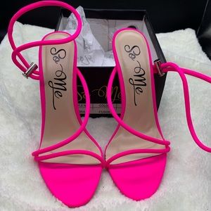 Fuschia Strappy Heels